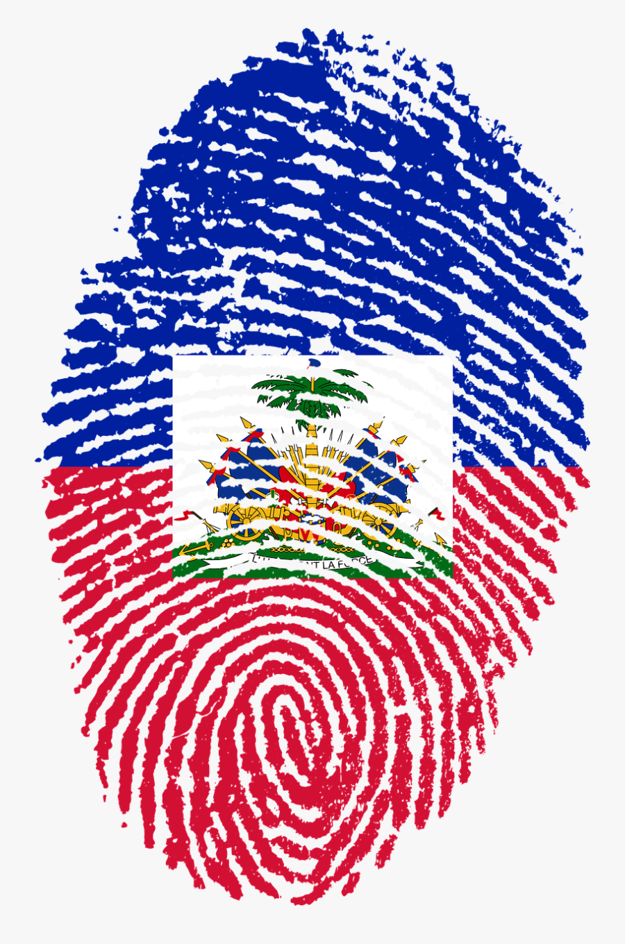 Haiti Flag Fingerprint Free Photo - Haitian Flag Fingerprint, Transparent Clipart