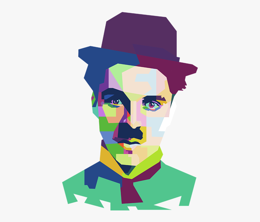Charlie Chaplin Art Color Png Hd, Transparent Clipart