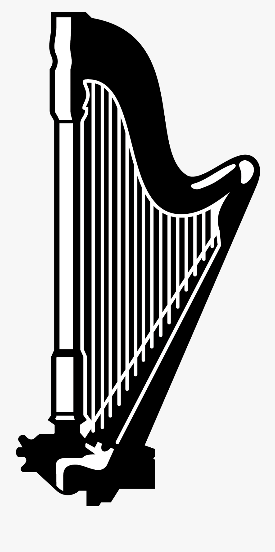 Harp Clipart Black And White - Clipart Harp, Transparent Clipart