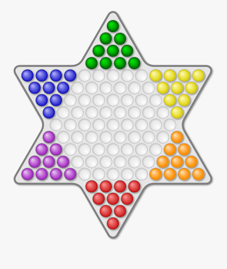 Chinese Checkers Template, Transparent Clipart