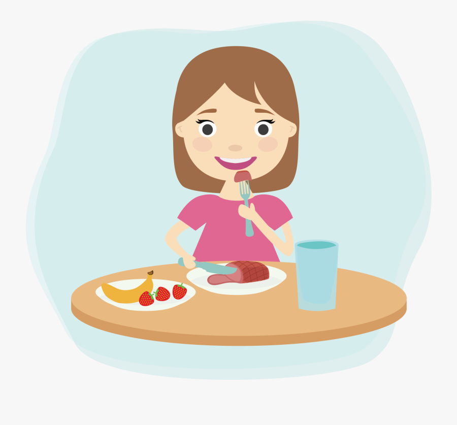 Cliparts For Free - Girl Eating Clipart, Transparent Clipart