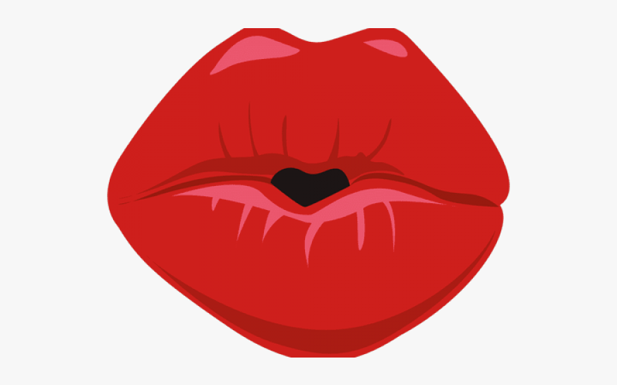 Kissing Lips Clipart - Tongue, Transparent Clipart