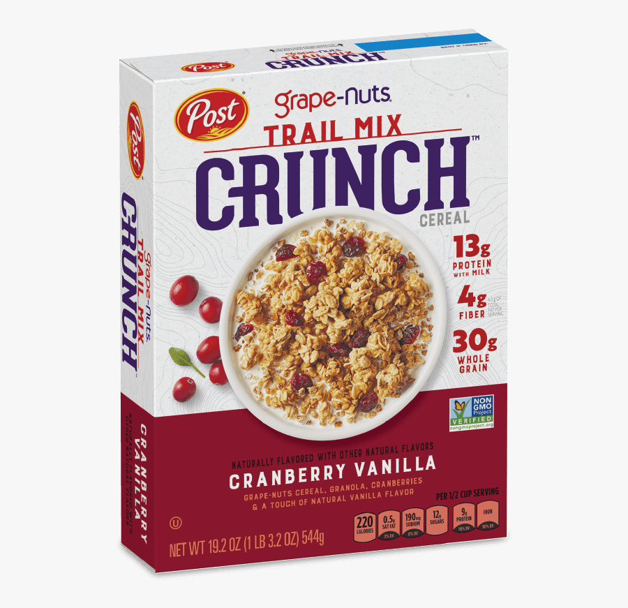Gn-crunch - Post Grape Nuts Whole Grain Trail Mix Crunch Cereal, Transparent Clipart