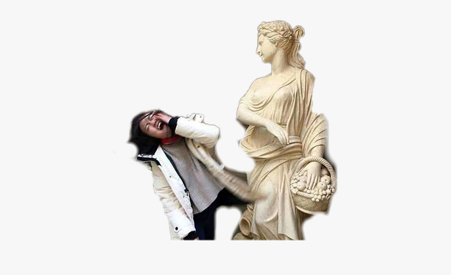 #statue #funny #meme #realpeople #slapping #slap #bitchslap - Statue Slap, Transparent Clipart