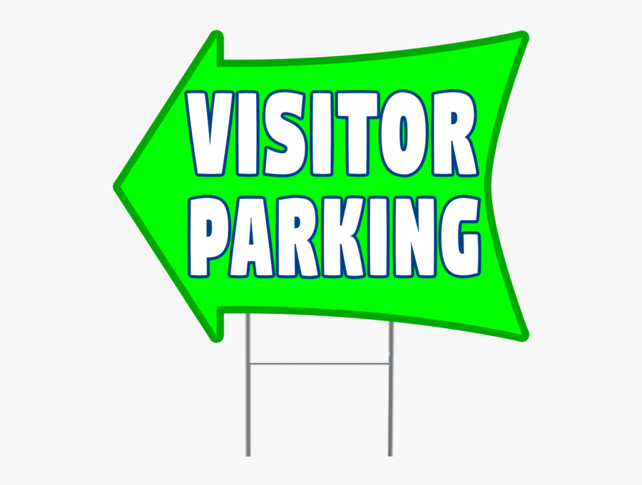 Visitor Parking 2 Sided Arrow Yard Sign, Transparent Clipart