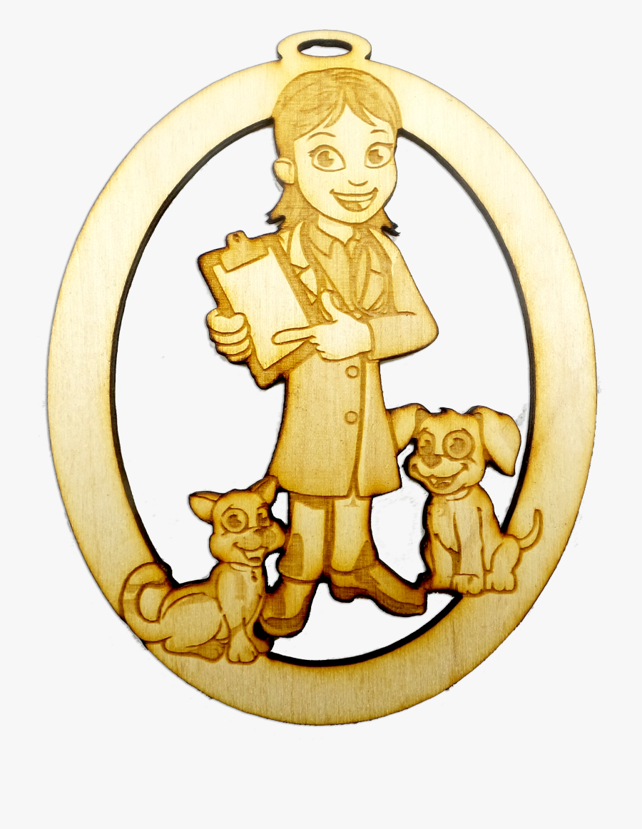 Personalized Female Vet Tech Ornament - Emblem, Transparent Clipart