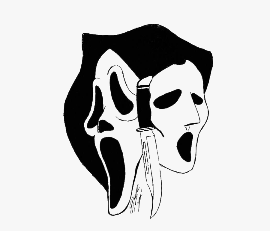 Transparent Scream Mask Png - Scream Drawing, Transparent Clipart