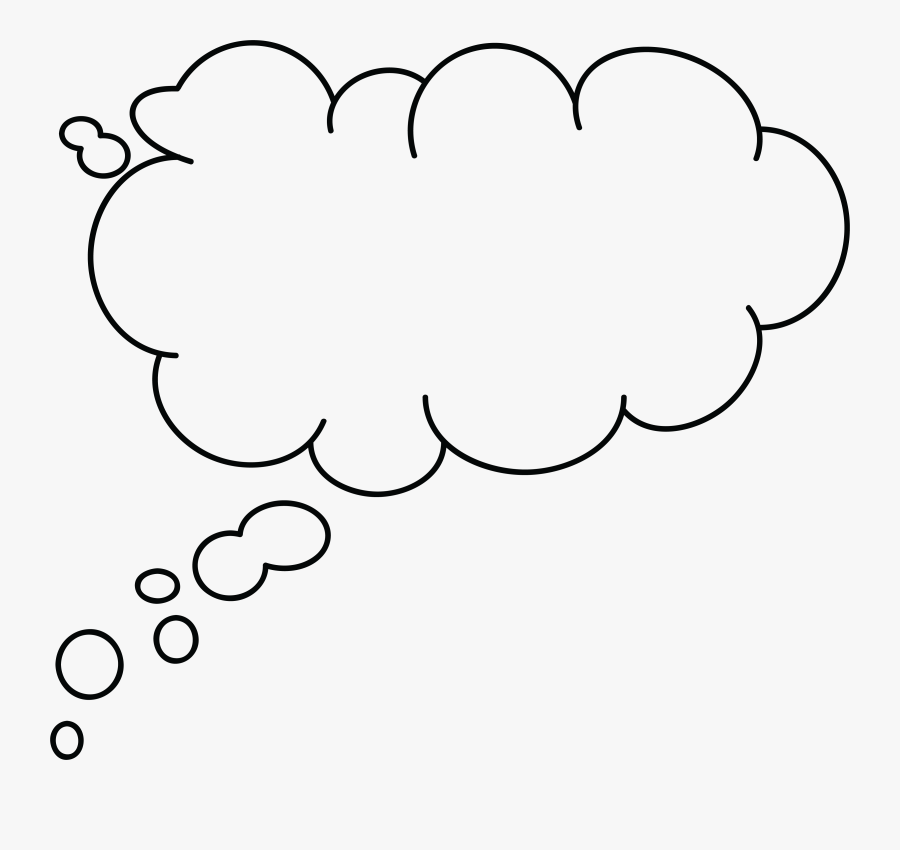 Clipart Of Thought, Thoughts And Laura - Line Art, Transparent Clipart