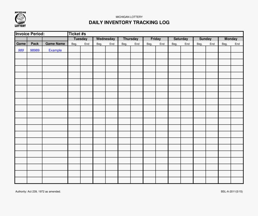 Inventory Log Template Free Daily Templates At Allbusinesstemplates ...