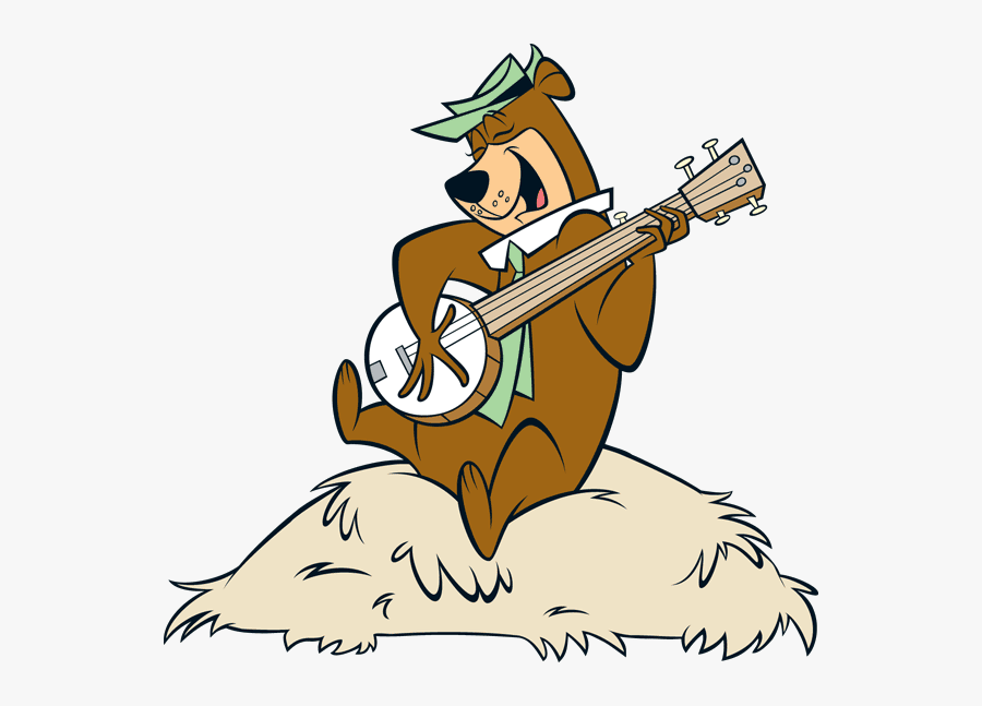 Transparent Yogi Bear Png - Yogi Bear With Guitar, Transparent Clipart