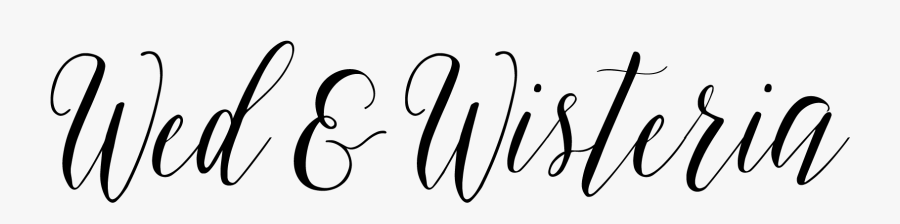 Wed And Wisteria - Calligraphy, Transparent Clipart