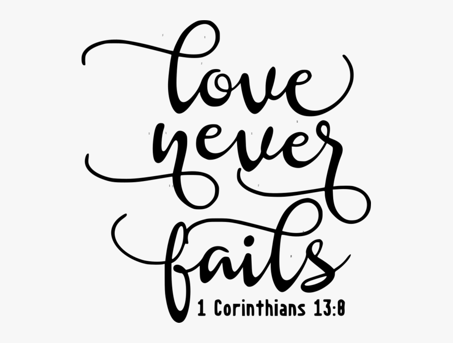 Love Never Fails Notebook, Transparent Clipart