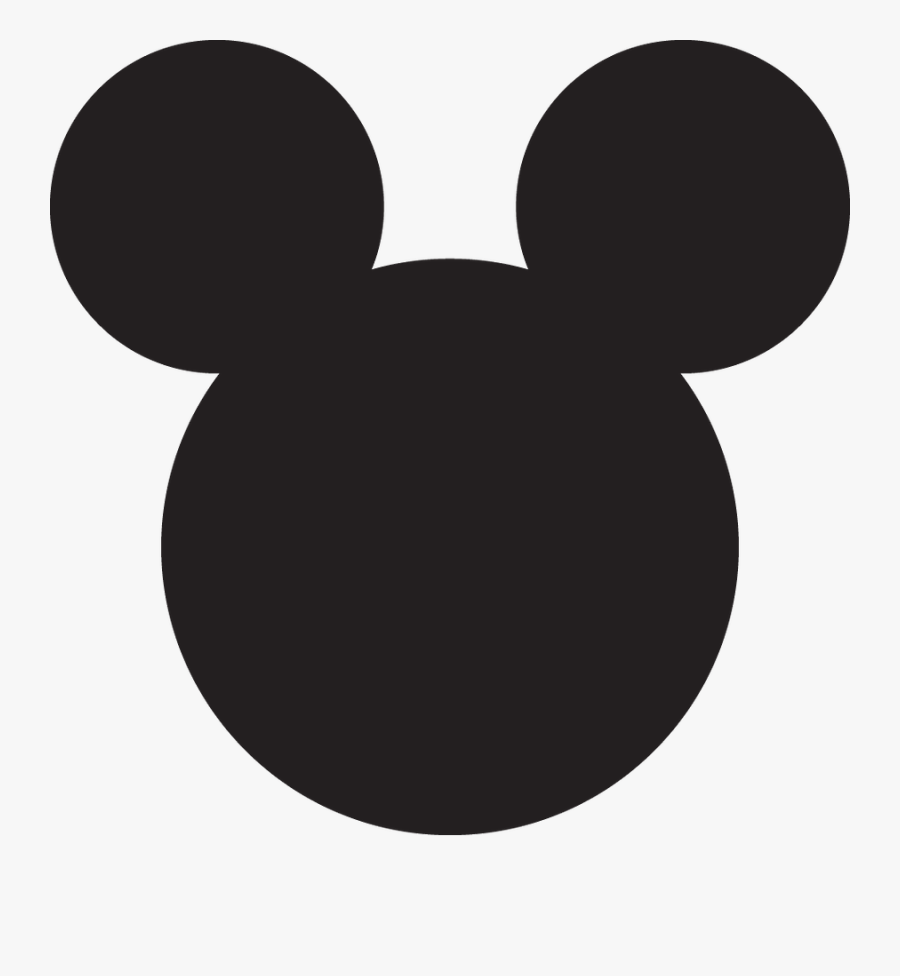 Mickey Mouse Face Black, Transparent Clipart