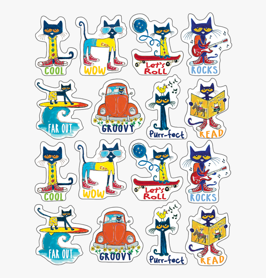 Pete The Cat And His Four Groovy Buttons Clipart Hardcover - Pete The Cat Stickers, Transparent Clipart