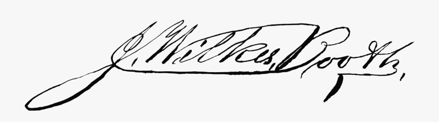 John Wilkes Booth Signature, Transparent Clipart