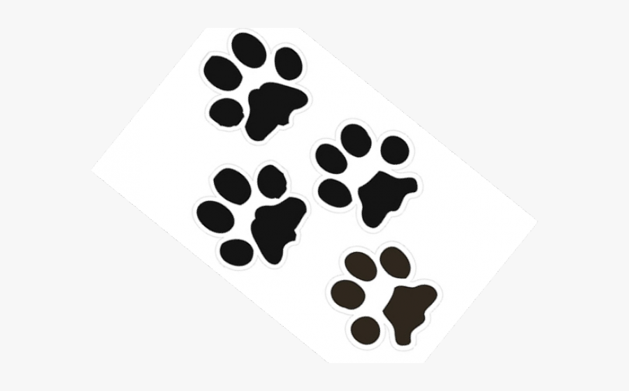 Bobcat Paw Print Outline - Bobcat Paw In Black And White, Transparent Clipart