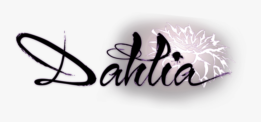 Dahlia Name Tattoo, Transparent Clipart