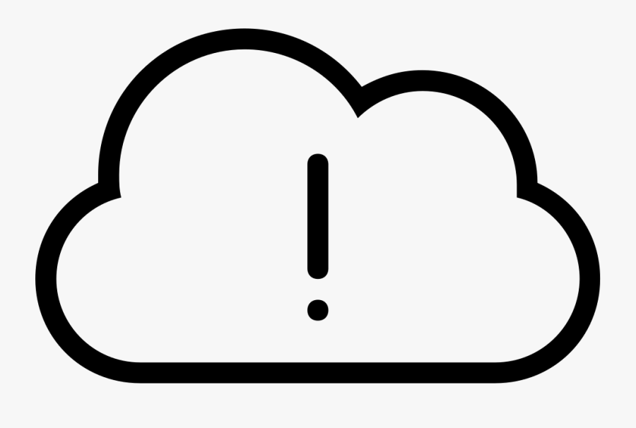 Cloud With Exclamation Sign Inside Stroke Weather Warning - Wind Symbol Png, Transparent Clipart