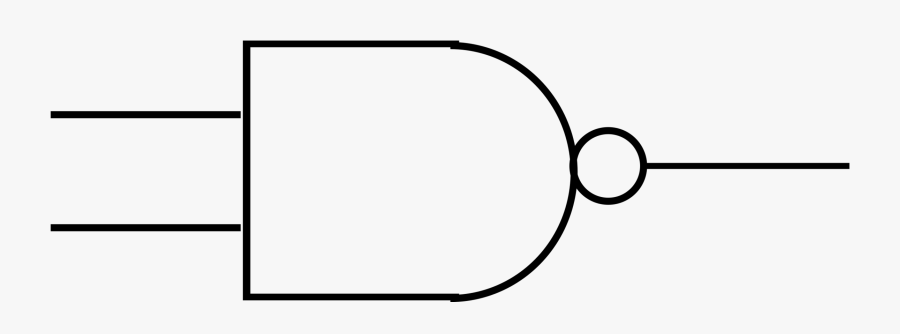 Line Art,angle,area - Nand Logic Symbol, Transparent Clipart