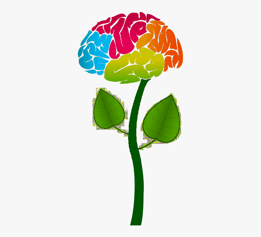 Brain Flower - Transparent Background Brain Clipart, Transparent Clipart
