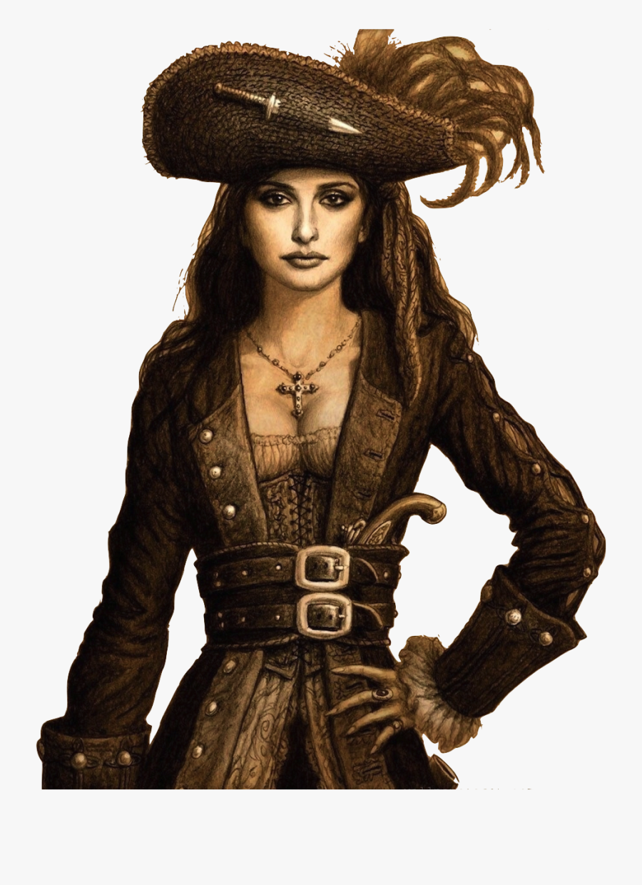 Pirate Clipart Female Pirate - Penelope Cruz Pirates Of The Caribbean, Transparent Clipart