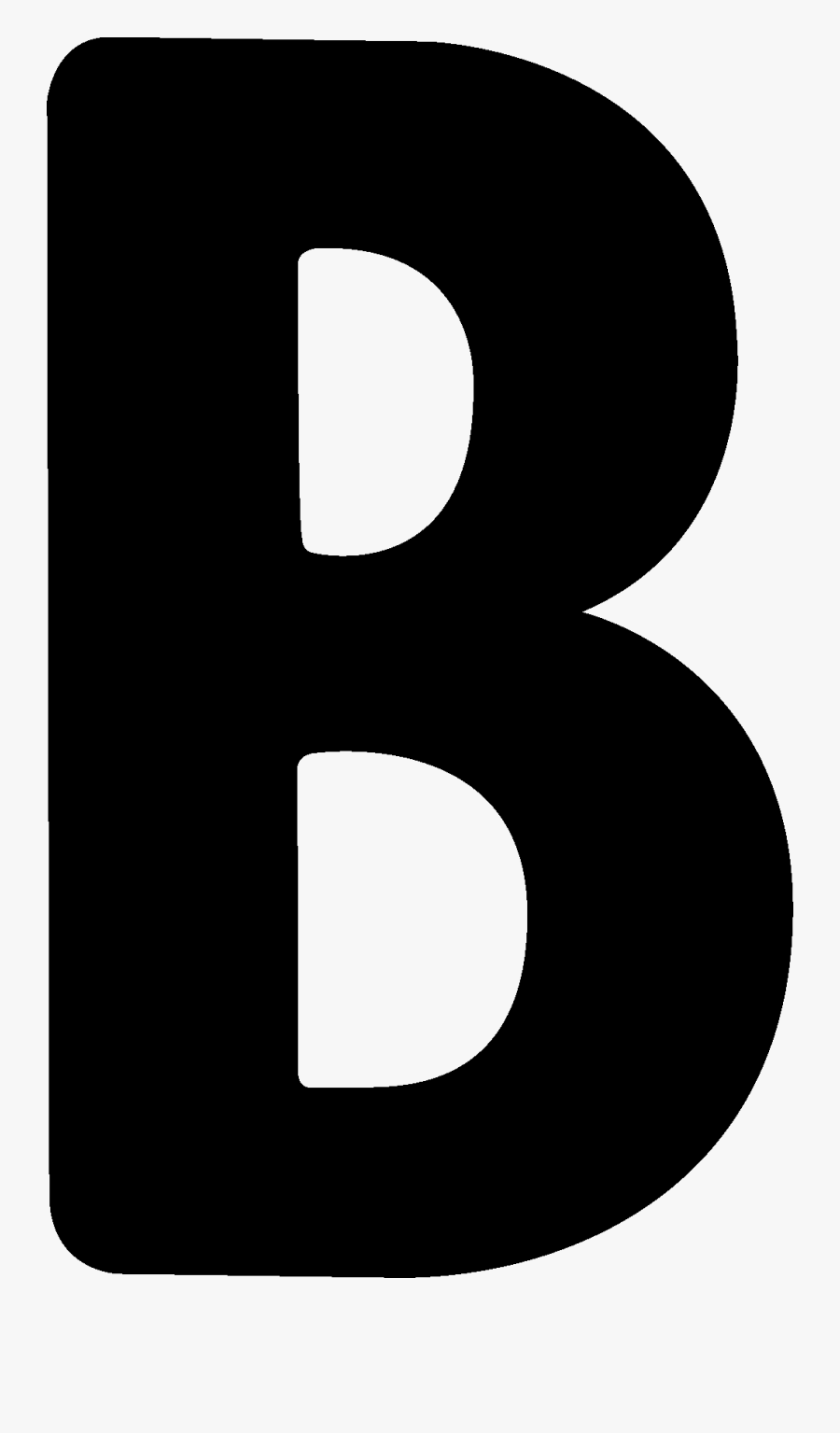 Letter B In Black, Transparent Clipart