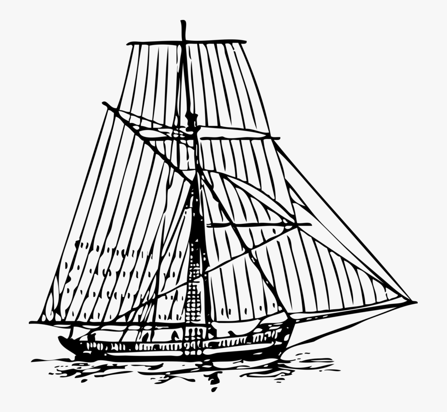 Caravel,monochrome Photography,baltimore Clipper - 1800s Ships Icon Png, Transparent Clipart