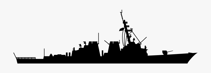 Guided Missile Destroyer Battlecruiser Armored Cruiser - Us Navy Ddg Silhouette, Transparent Clipart