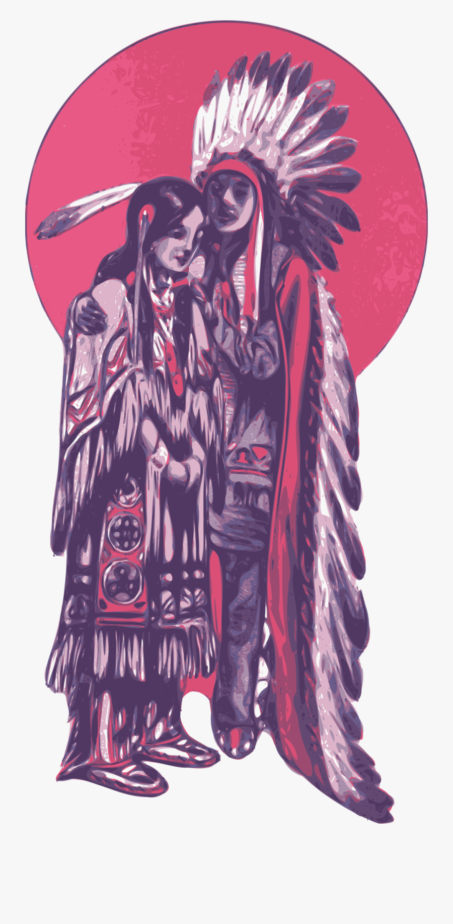 Native American Manga, Transparent Clipart