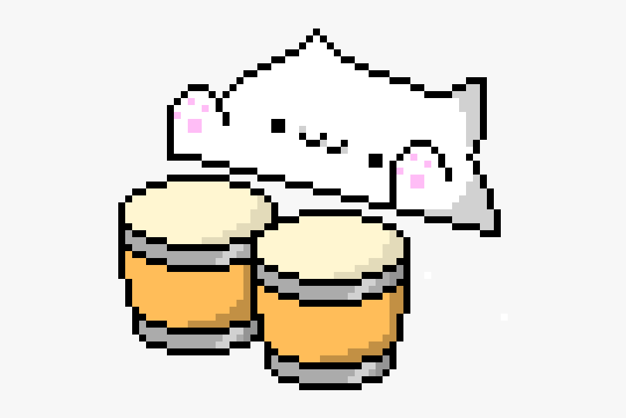 Pixel Art Maker - Bongo Cat Pixel Art, Transparent Clipart