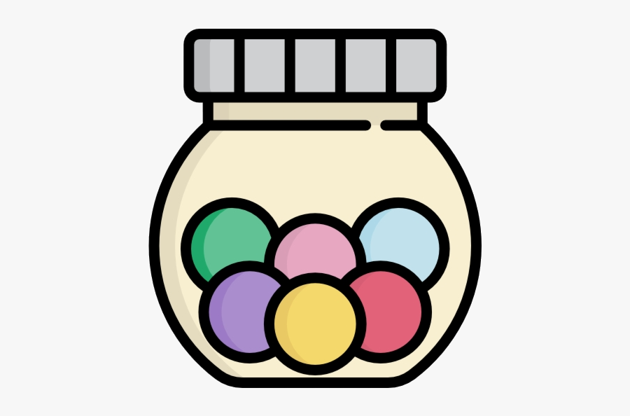 Jar Of Candy Free Icon Transparent Png - Jar With Candy Picture Clip Art, Transparent Clipart