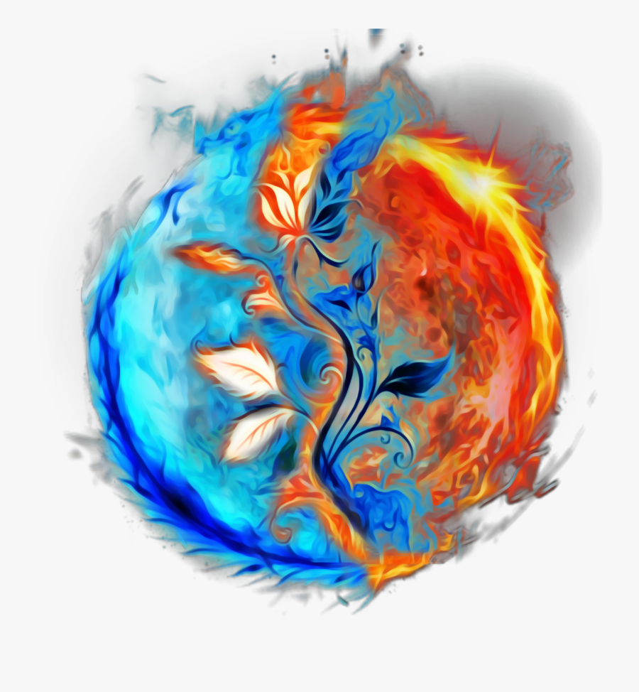 #fire #ice #combat76 - Transparent Fire And Ice Png, Transparent Clipart