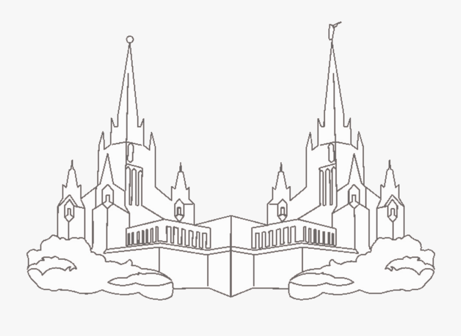 San Diego Temple Line Art Ogden Utah Temple Latter - San Diego California Temple, Transparent Clipart