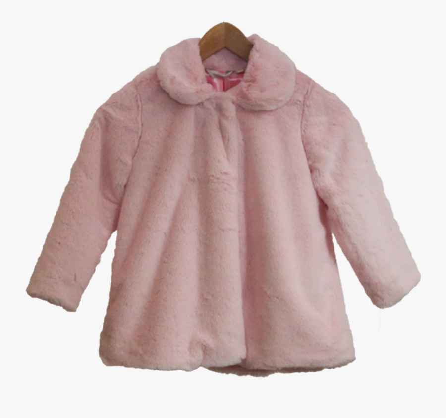 Faux Fur Coat Short Pink Png Image - Pink Coat No Background, Transparent Clipart