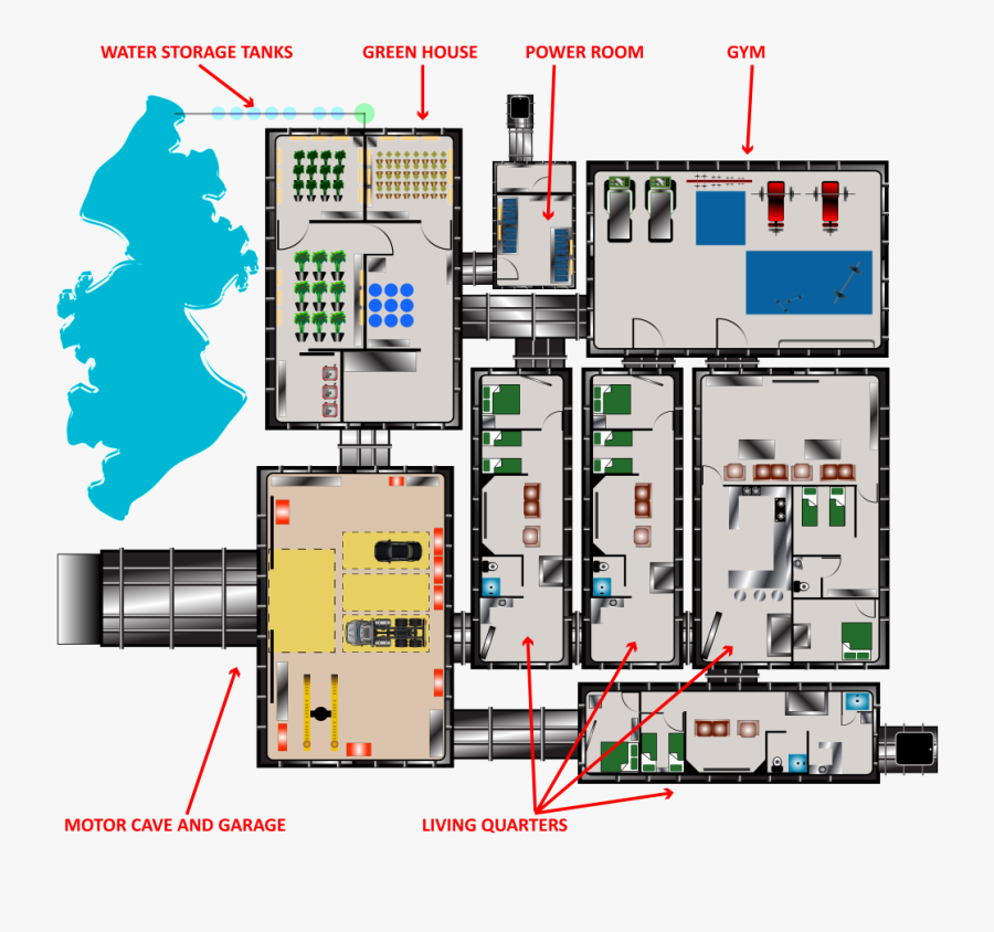 Self Sustaining Underground Bunker, Transparent Clipart