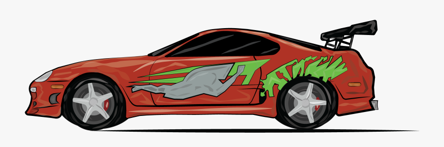 Supra Inspired By Paul Walker"s From The Fast And Furious - Paul Walker Car Clipart, Transparent Clipart
