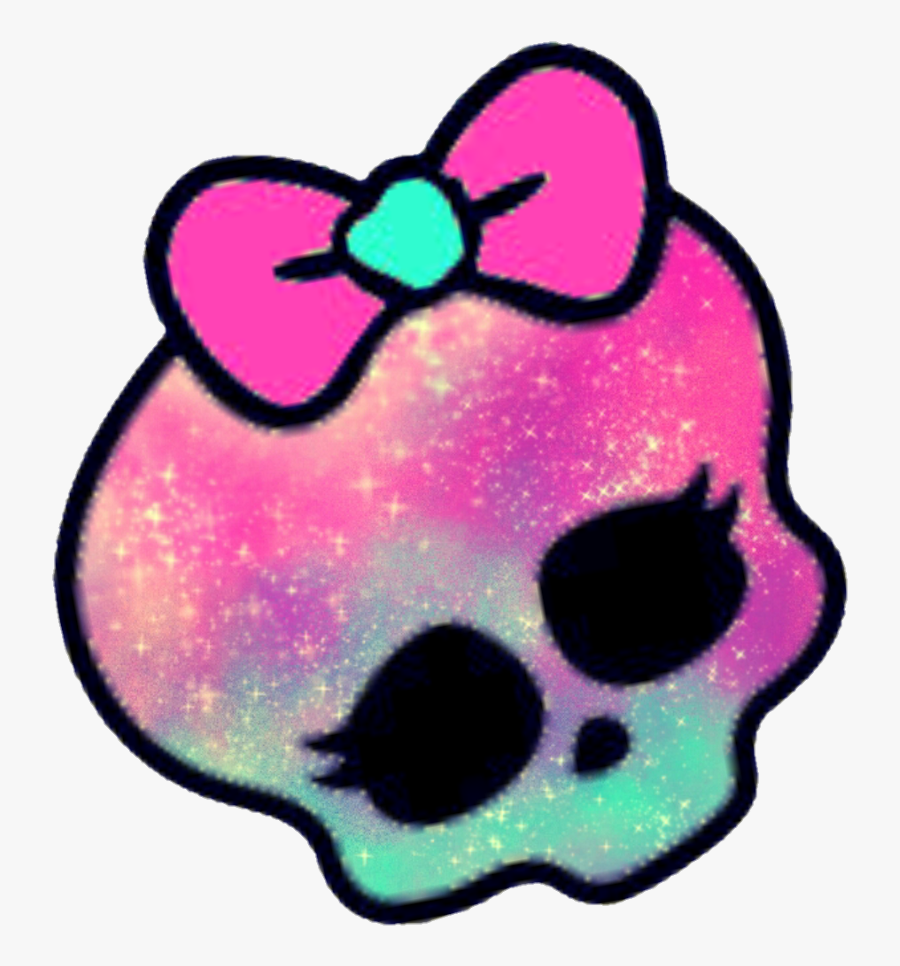 #galaxy #skull #punk #space #pink #blue #purple #girl, Transparent Clipart