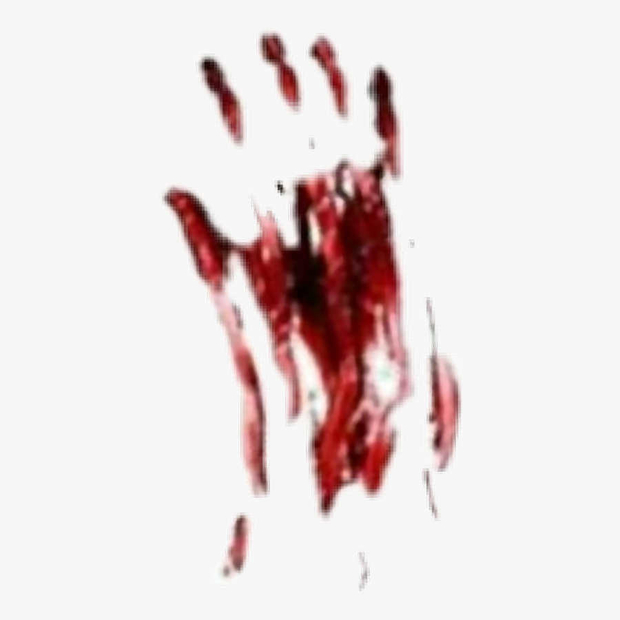 #blood #bloody #handprint #halloween #scary #creepy - Scary Bloody Handprint, Transparent Clipart