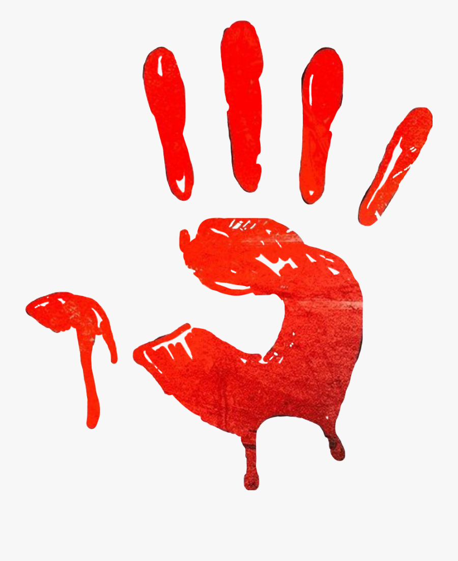 #bloody #hands #handprint #halloweentime #halloween - Transparent Bloody Handprint Png, Transparent Clipart