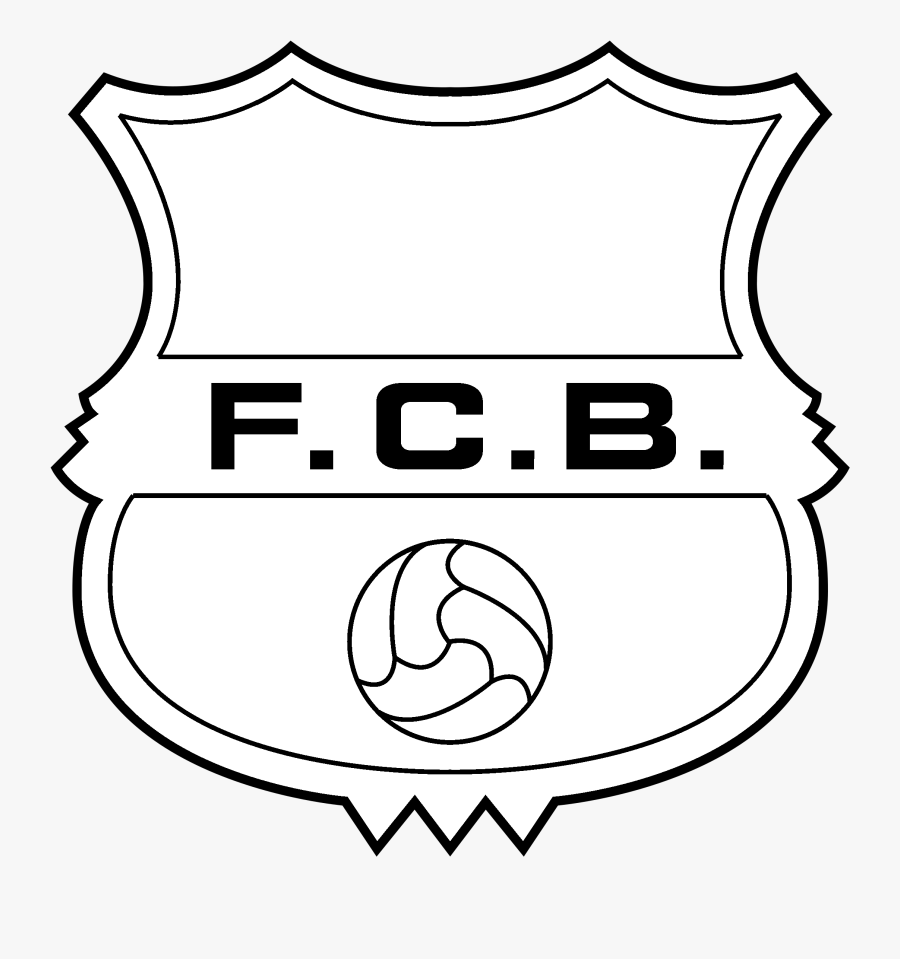 Barcelona Logo Black And White - Fc Barcelona Old Logo, Transparent Clipart