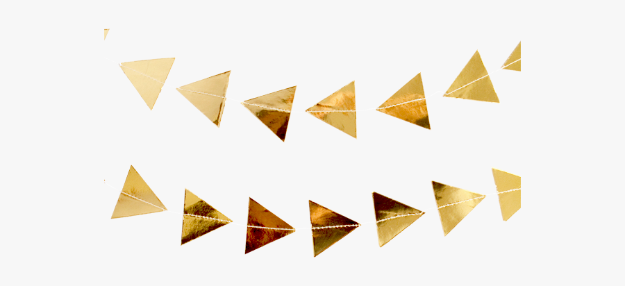 Gold Streamers Png - Gold Triangles Png, Transparent Clipart
