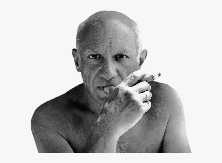Pablo Picasso At The Beach - Picasso Portrait, Transparent Clipart