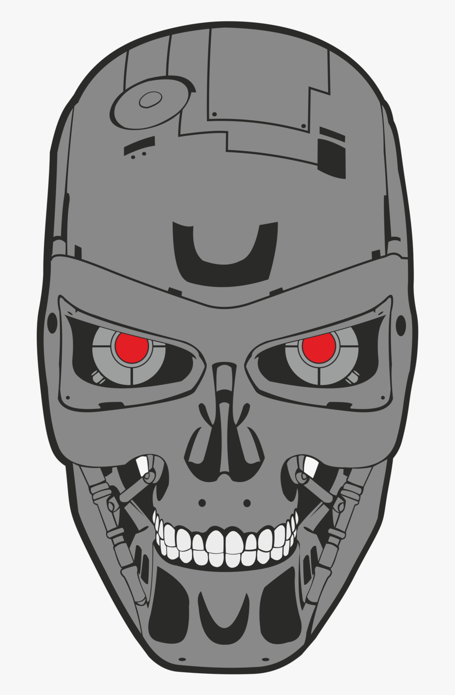 The Terminator T 600 Suit Performer - Terminator Skull Logo, Transparent Clipart
