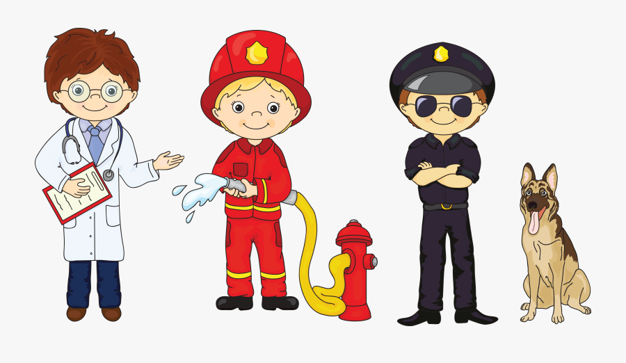 Heroes - Cartoon Police Officer Hero, Transparent Clipart