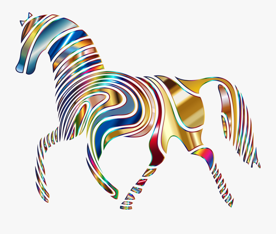 Psychedelic Horse 2 Clip Arts - De Caballos, Transparent Clipart