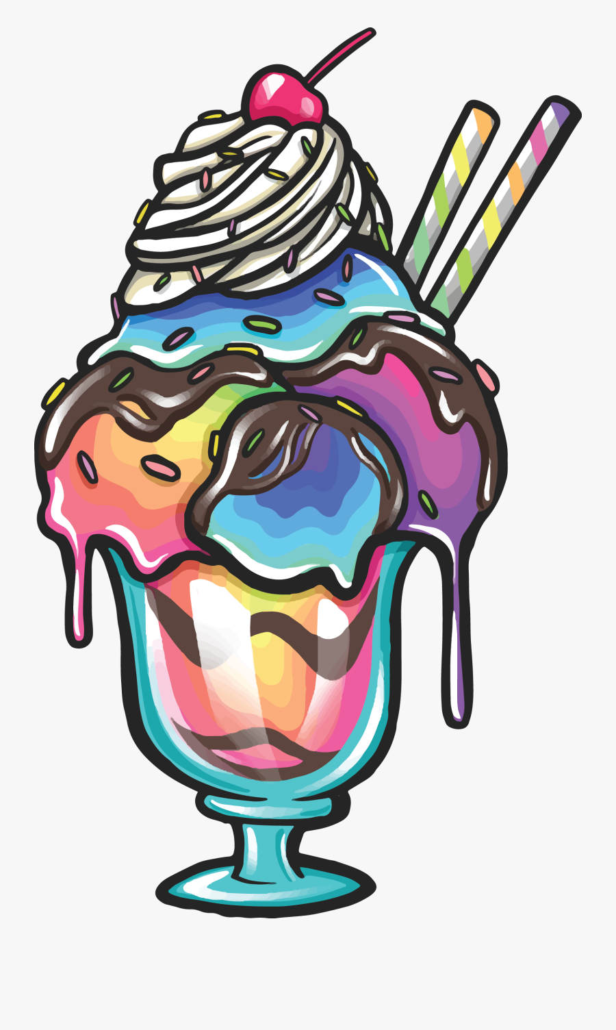 "psychedelic Sunday - Soy Ice Cream, Transparent Clipart