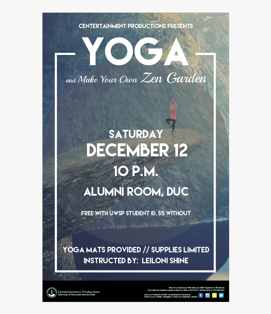 Yoga Centertainment Productions On - Make A Poster On Yoga, Transparent Clipart