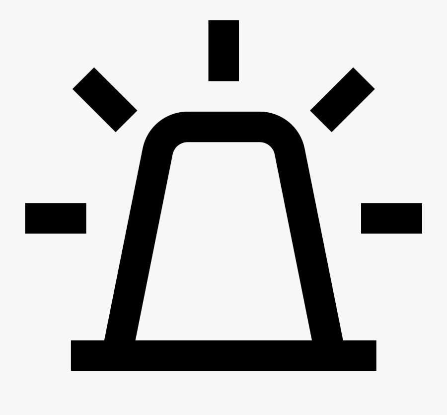 Clip Art Siren Symbol - Incident Response Icon Black And White, Transparent Clipart