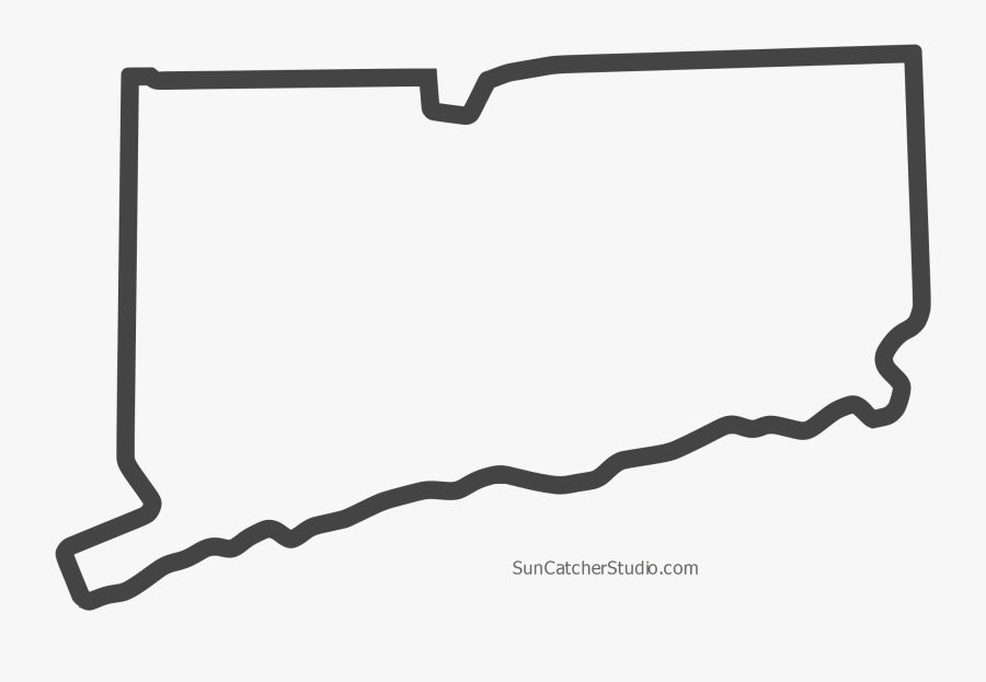 Free Connecticut Outline With Home On Border, Cricut - State Of Ct Outline, Transparent Clipart