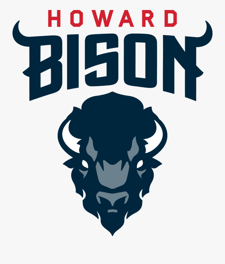 Howard Bison Logo, Transparent Clipart